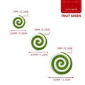 Size guide for fruit green swirl candy Christmas ornaments in 25mm, 35mm, and 45mm - Fruit Green