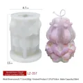 Stampo in silicone per candela a colonna loto con incisioni orientali dettagliate - Colonna di Loto della Nuvola di Buon Auspicio LZ-357