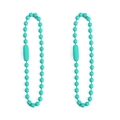 Cadena de bolas de hierro pintado azul Tiffany con cierre para llaveros hechos a mano - Verde Pavo Real