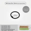 30mm black metal loose-leaf binder ring with 25mm inner diameter and matte finish - 30# Inner Diameter 25mm / Electrophoretic Black