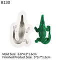 Stampo in silicone per coccodrillo 3D per resina o fondente con texture dettagliata - B130 Grigio (Coccodrillo)