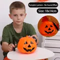 Lanterna a zucca luminosa per Halloween, formato portatile 18x14cm, senza audio - Grande lanterna portatile di zucca