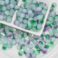 8mm translucent blue jelly beads with green and purple patterns for DIY jewelry - 8mm / A29# Purple Green White (8MM)