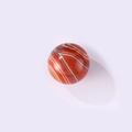 20mm natural red agate round sphere bead with white textured veins on white background - 20*20mm / Line Agate