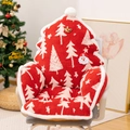 Cuscino per sedia a forma di albero di Natale rosso e bianco con decoro Babbo Natale - 55*40*35cm / Modello Albero di Natale Rosso