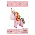 Palloncino unicorno 4D rosa con criniera arcobaleno per compleanni, 39x57cm - Cavallo Rosa