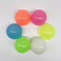 Set of six translucent colorful stress relief squeeze balls in blue green and pink - 6.0cm Luminous Sticky Ball