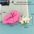 Pink hibiscus flower silicone mold for fondant and chocolate cake decoration tool - 3523 Hibiscus / Pink