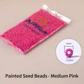 Medium pink 4mm glass seed beads for DIY jewelry with 1.2mm hole size variant - Medium Pink 4mm