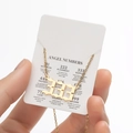 Gold stainless steel angel number 333 necklace with gothic pendant for women - 333 / Gold