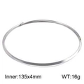 Silver titan steel choker necklace for women with a 135x4mm sleek minimalist design - Steel Color (KN107108-Z)