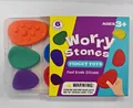 Set of 6 colorful silicone sensory worry stones with various textures in a storage box - Storage Box And Color Box