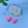 Zweiloch-Silikonform für Blätter zum Backen und für Seifen, Produktgewicht 47 Gramm - Doppelloch-Spiralblatt(14)