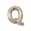 Pendentif en acier inoxydable doré brillant en forme de lettre Q style ballon gonflable - Lettre Q