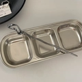 Minimalist silver metal hair pin with irregular wavy design on a modern tray - Cloud Hairpin Gun Black