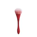 Red rhinestone makeup brush with pink gradient bristles for loose powder and blush - Red