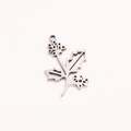 Silver stainless steel December birthday flower pendant with delicate hollowed out design - December Silver