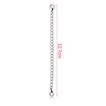 12,7 cm silberne Verlängerungskette mit Karabinerverschlüssen für Taschen und Ketten - 12.7cm Doppel-Hummerverschluss / Antiksilber