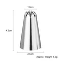 Stainless steel piping nozzle 4.3cm height with 2.5cm base for cake decoration - #7