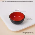 Miniature red and black resin bowl for dollhouse kitchen DIY 4.3cm diameter model - 4.3cm Black and Red Bowl (Thickened)