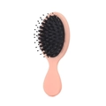 Portable pink paddle hairbrush with boar bristles and massage tips for scalp care - Elastic Paint Orange Yellow (Boar Bristle)