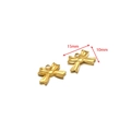 Gold stainless steel bow pendant 15x10mm size for DIY jewelry and necklaces - 15*10mm Bow 1.7mm Single Hole / Gold