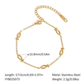 18K gold plated stainless steel bracelet with fish charms for women in golden finish - Fish Anklet (YYB025073)