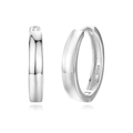 Minimalistische S925 sterling zilveren oorklem clip oorbellen in gepolijst zilver - 925 zilver / Witgoud