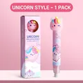 Pink unicorn retractable eraser pen with cute carton packaging for students - Unicorn (Pink)