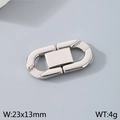 Silver stainless steel U-shaped connector for DIY jewelry making 23x13mm size - 23x13mm
