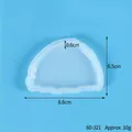 Detailed view of translucent silicone mold for DIY resin with dimensions 8.8x6.5x0.6 cm - 60-321 Shell Shape