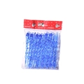 Set di ornamenti natalizi a ghiacciolo a spirale blu in materiale acrilico trasparente - 12 pezzi/sacchetto / Blu