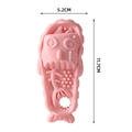 Jouet à mâcher en forme de poisson rose avec dimensions 5,2 cm par 11,7 cm pour chiens - Rose