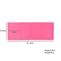 Molde de silicona rosa para fondant de cartas, tamaño 21,4x8,4 cm, peso total de 81 g - Rosa