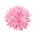 Detailed view of an 11cm pink chiffon lace sunflower featuring delicate layered petals - Pink