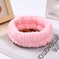 Fascia per capelli in pile di corallo rosa con morbida trama elastica per lavare il viso - Stile Fascia per Capelli (105#) / 1 Pezzo / Rosa