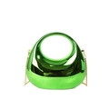 Metallic green acrylic moon clutch bag with golden chain strap for evening events - Green