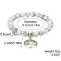 S2303-22 Tree of Life White Turquoise Beaded Bracelet