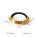 Coletero con lazo de acero inoxidable bañado en oro 18K con medidas técnicas - Estilo De Arco Pequeño Simple (HC-H60024)