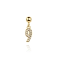 Detailed macro shot of a gold number 9 pendant featuring sparkling pave-set cubic zirconia - Number 9