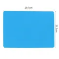 Blue rectangular silicone mat for resin DIY and baking, size 29.7x21.2cm, 60g weight - 29.7cmx21.2cm / Blue