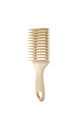 Professional beige vented hairbrush with ergonomic handle and curved skeleton design - Apricot