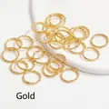 Anneaux de jonction fermés dorés avec gaufrage pour bijoux DIY et surface texturée - 8mm Rond / Or
