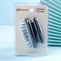 Silicone scalp massager shampoo brush in black finish with premium blister packaging - PVC Box / Black