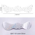 Laser silver faux freckle face tattoo stickers with holographic star pattern for party makeup - QBLT-02 Laser Silver Stars