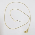 Goldene Gliederkette mit Karabinerverschluss und Nadelspitze für DIY-Schmuckherstellung - O-Kette / 24K Vergoldet