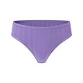 String pour femme en coton côtelé violet avec texture à rayures verticales douces - S (30) / Violet