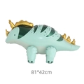 Green dinosaur foil balloon with gold spikes for kids birthday party 81x42cm - New Assembly Nile Blue Triceratops / 81*42cm