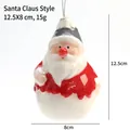 Miniatur-Weihnachtsmann-Anhänger aus glänzender Keramik für den Tannenbaum, 12,5x8 cm - Weihnachtsmann
