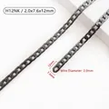 Tracolla piatta in metallo canna di fucile, maglie da 12mm x 7,6mm per borse a mano - H12NK-2.0x7.6x12mm / Canna di fucile